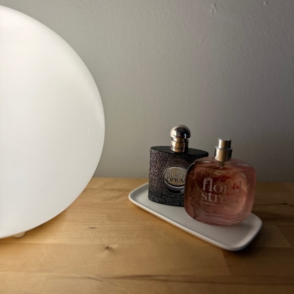 White Glass Soap Dish Trinket Tray - Picture 10 of 12